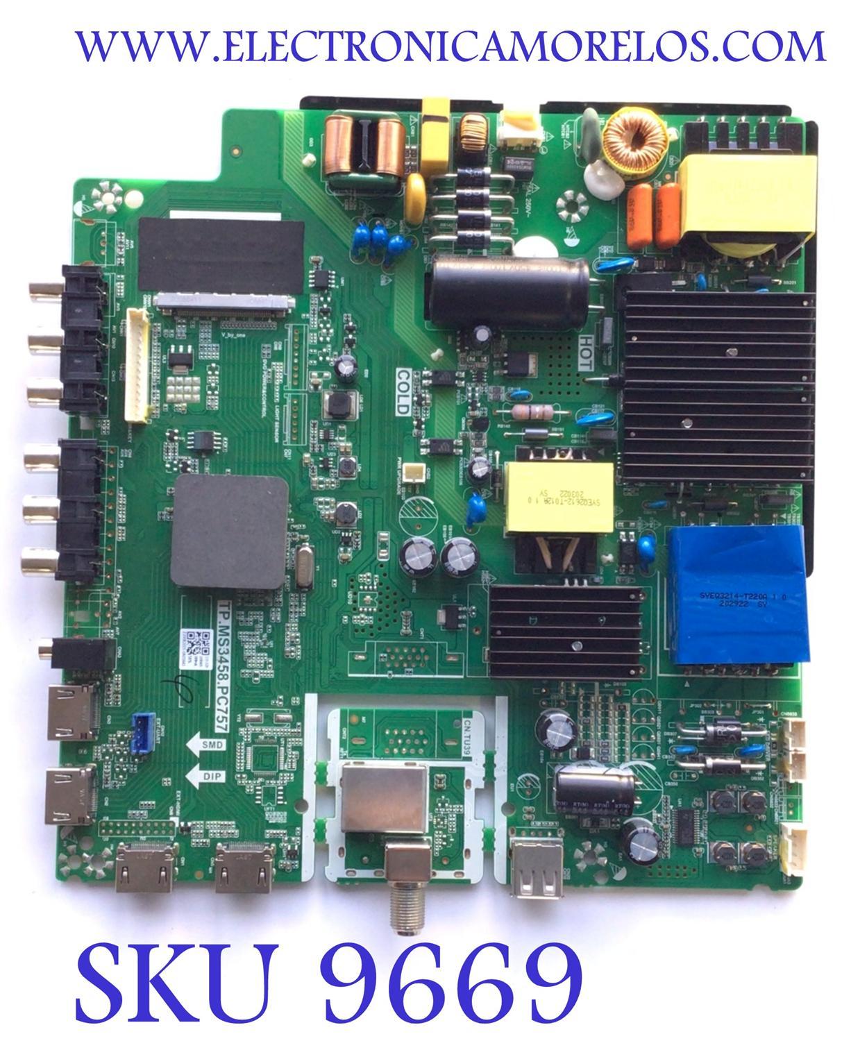 MAIN FUENTE PARA TV SUMMIT / NUMERO DE PARTE Z20082015 / TP.MS3457.PC757 /  BH-20291 / Z20082015-0A01643 / DISPLAY CV500U2-T01 / MODELO LE5047